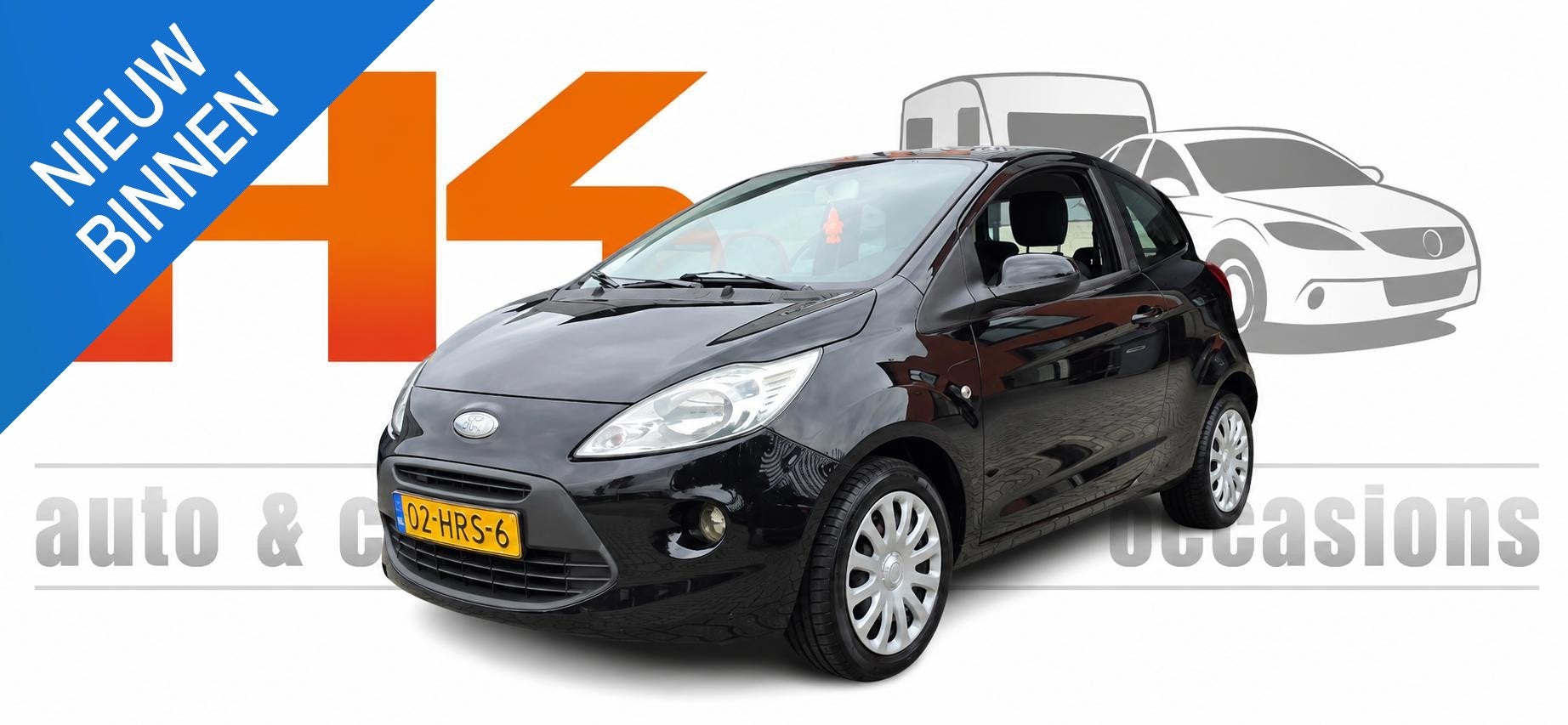 Ford Ka 1.2 Titanium Airco, El Ramen + Spiegels, NAP, Voorwielaandrijving, Stof, Gebruikt, 1242 cc