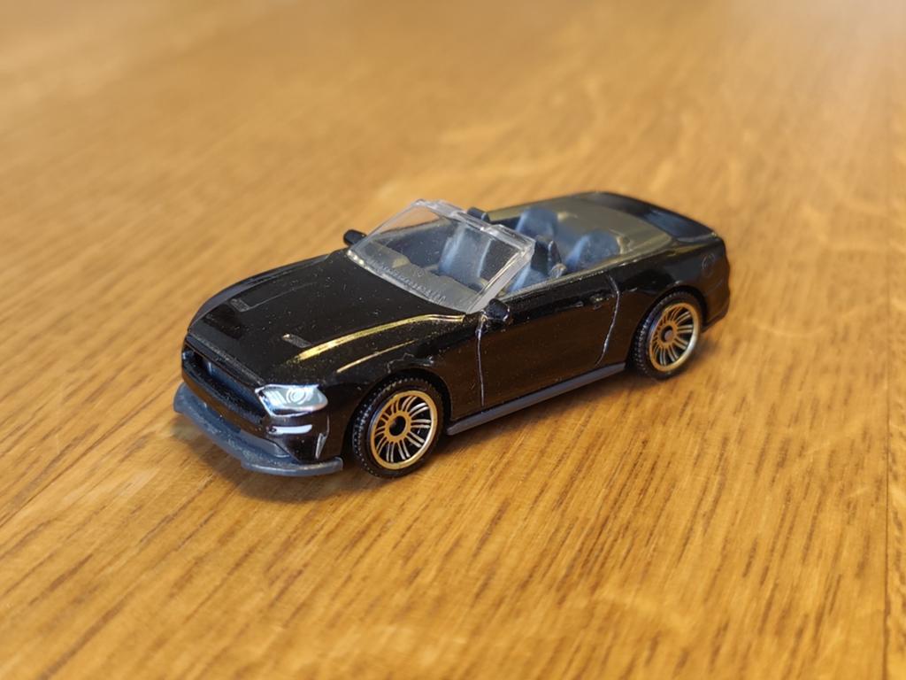 Matchbox Ford Mustang Convertible ZWART, Ophalen of Verzenden, Zo goed als nieuw, Auto