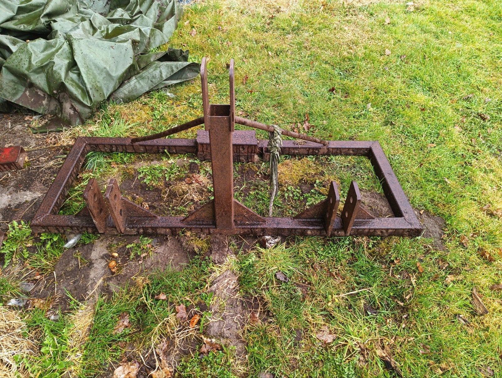 bakvlakker grondschuif egaliseerframe mini tractor., Ophalen