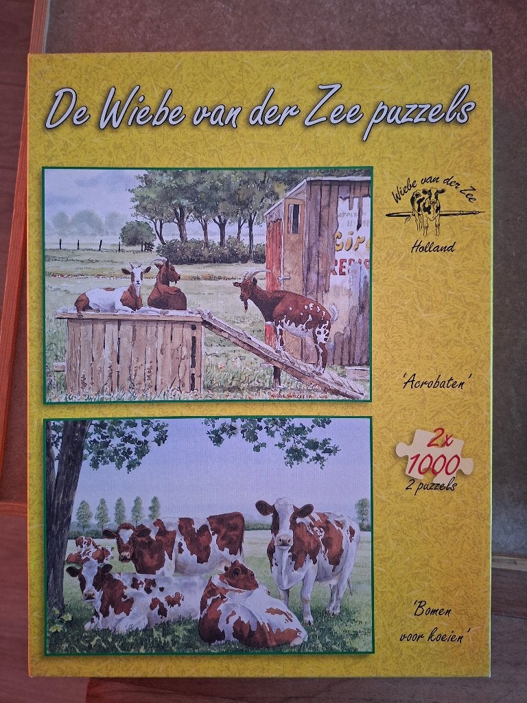 Wiebe van der Zee puzzels 2 x 1000 stukjes, Ophalen of Verzenden, 500 t/m 1500 stukjes, Zo goed als nieuw, Legpuzzel