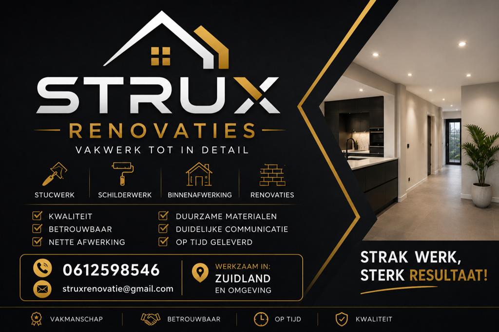 ️ Stucwerk ️ Schilderwerk ️ Binnenafwerking ️ Renovaties