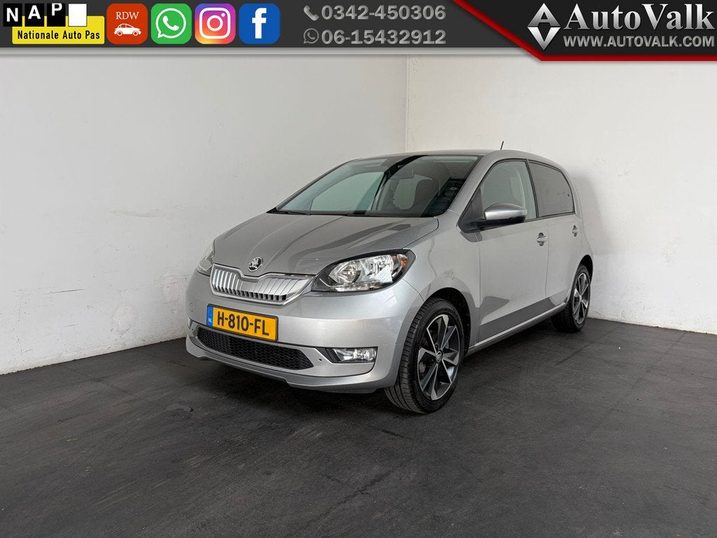 Skoda Citigo e-iV EV Style (bj 2020, automaat), Auto's, Skoda, 83 pk, Citigo, Zilver of Grijs, Te koop
