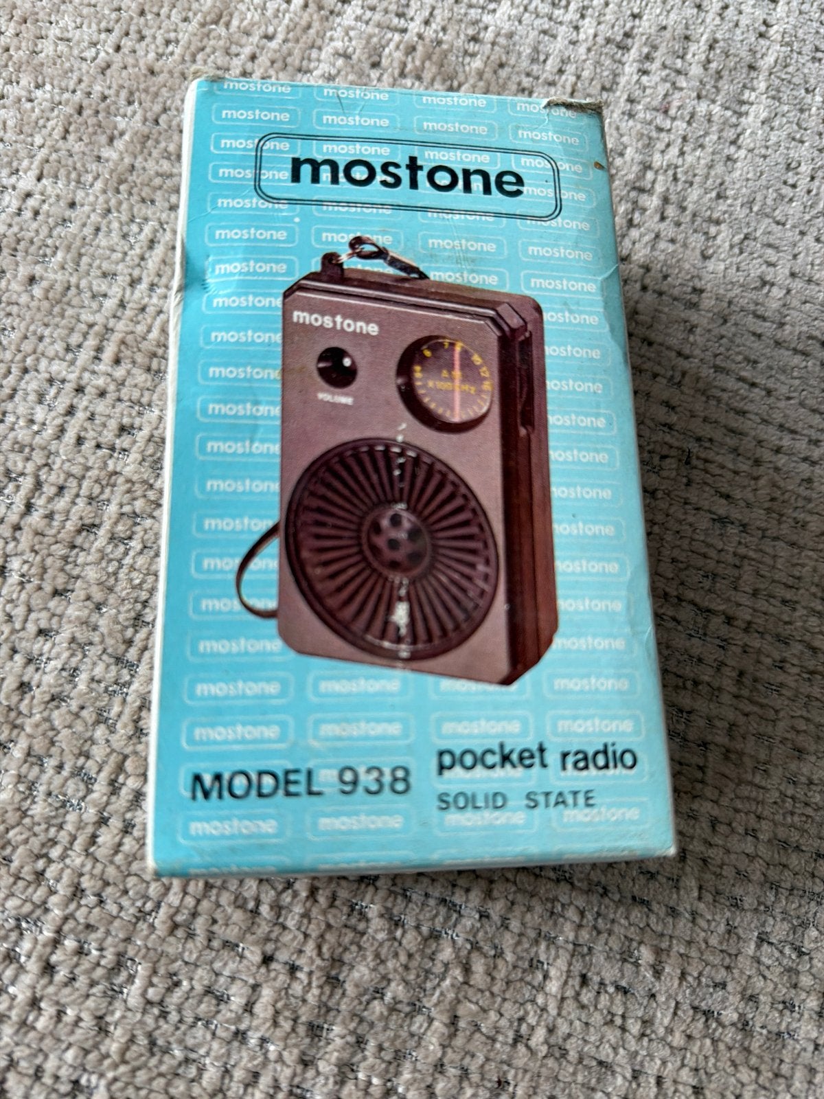 Mostone Model 938 Pocket Radio - Vintage Transistorradio, Ophalen of Verzenden, Gebruikt, Transistorradio