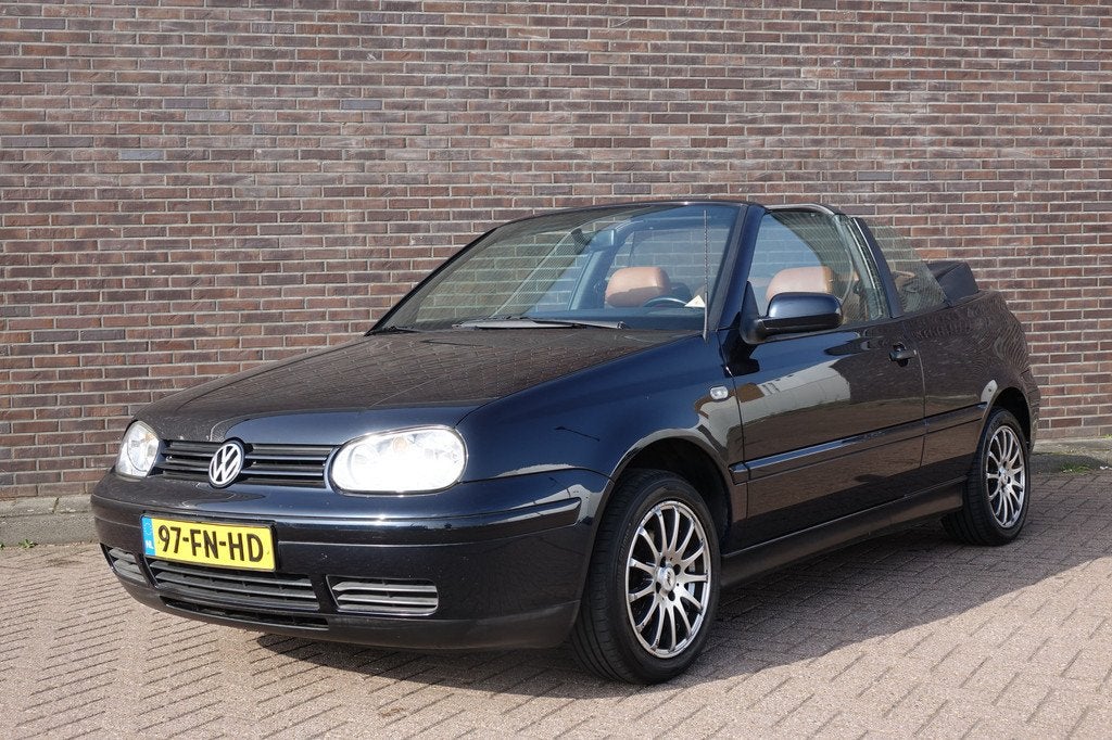 Volkswagen Golf Cabriolet 1.8 Highline, blauwe stoffen elekt, Auto's, Oldtimers, Cabriolet, Bedrijf, Handgeschakeld, 1781 cc