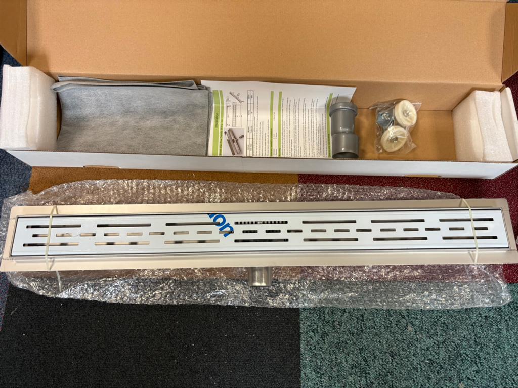 RVS Douchedrain Nieuw 80x7cm, Ophalen of Verzenden, Nieuw, Rvs, Douche