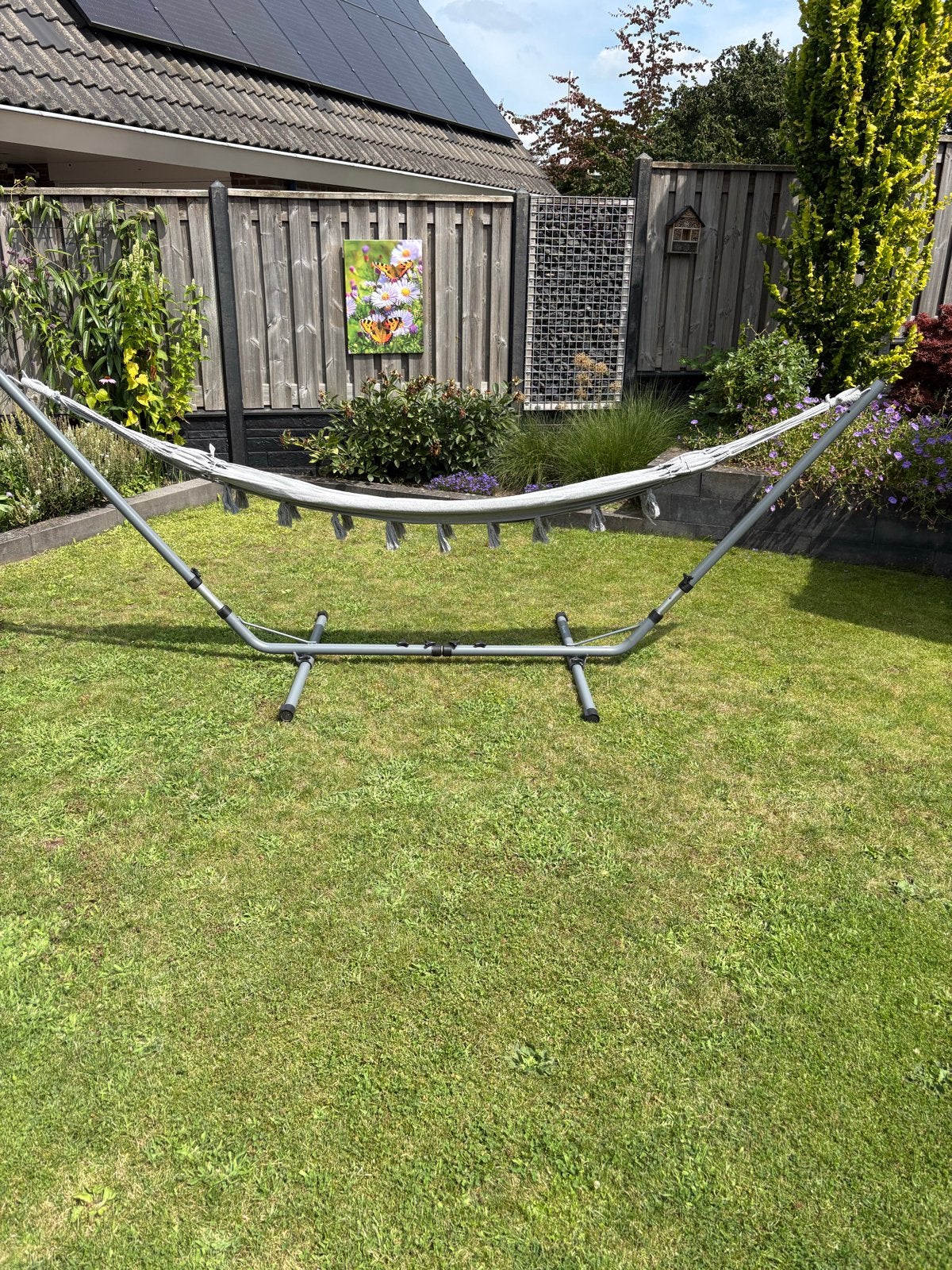 Comfortabele hangmat met standaard, Tuin en Terras, Hangmatten, Ophalen, Binnen, Zo goed als nieuw, Met standaard