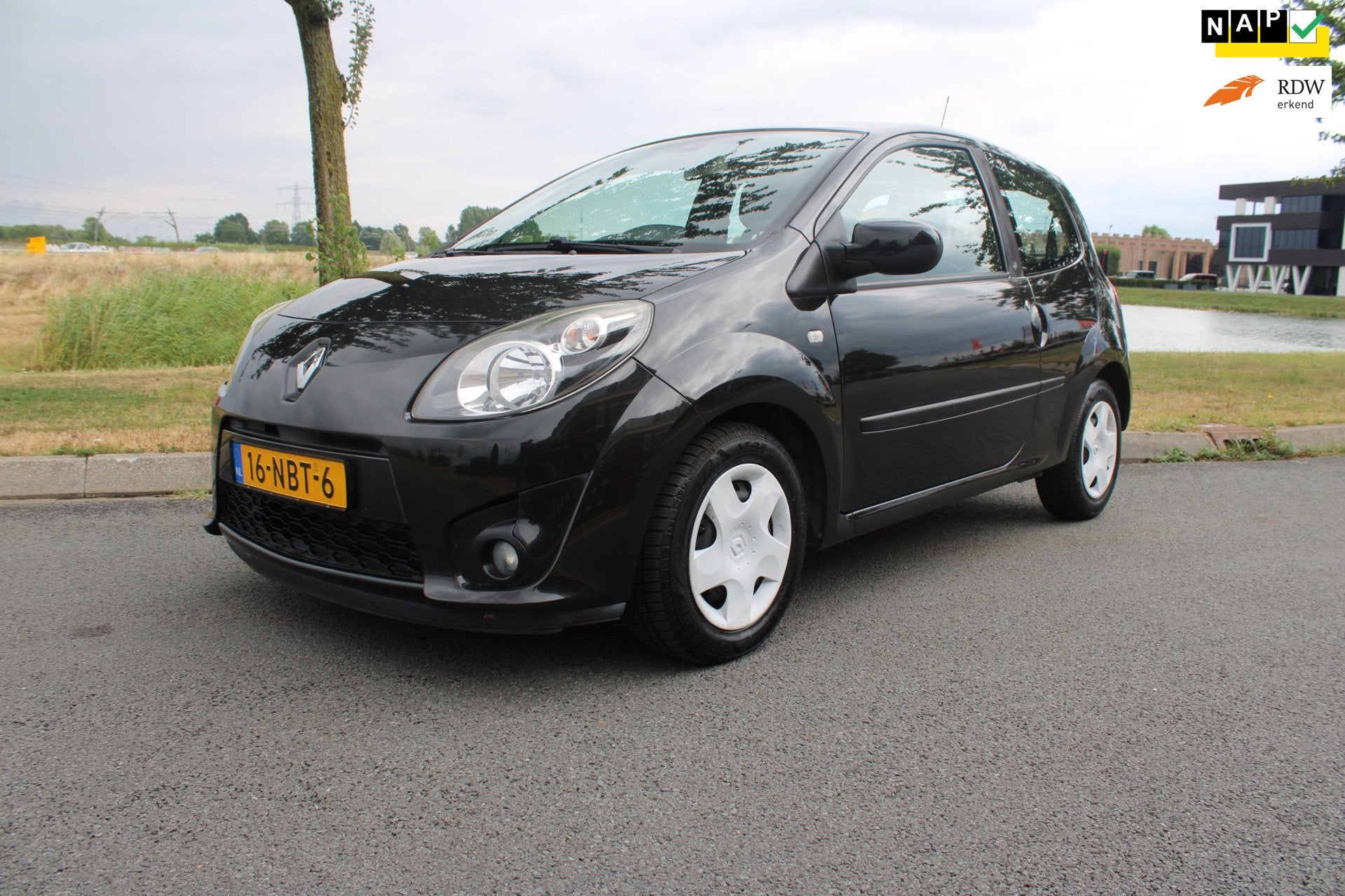 Renault Twingo 1.2-16V Dynamique Airco APK 15-01-2027, 839 kg, Gebruikt, Zwart, 4 cilinders