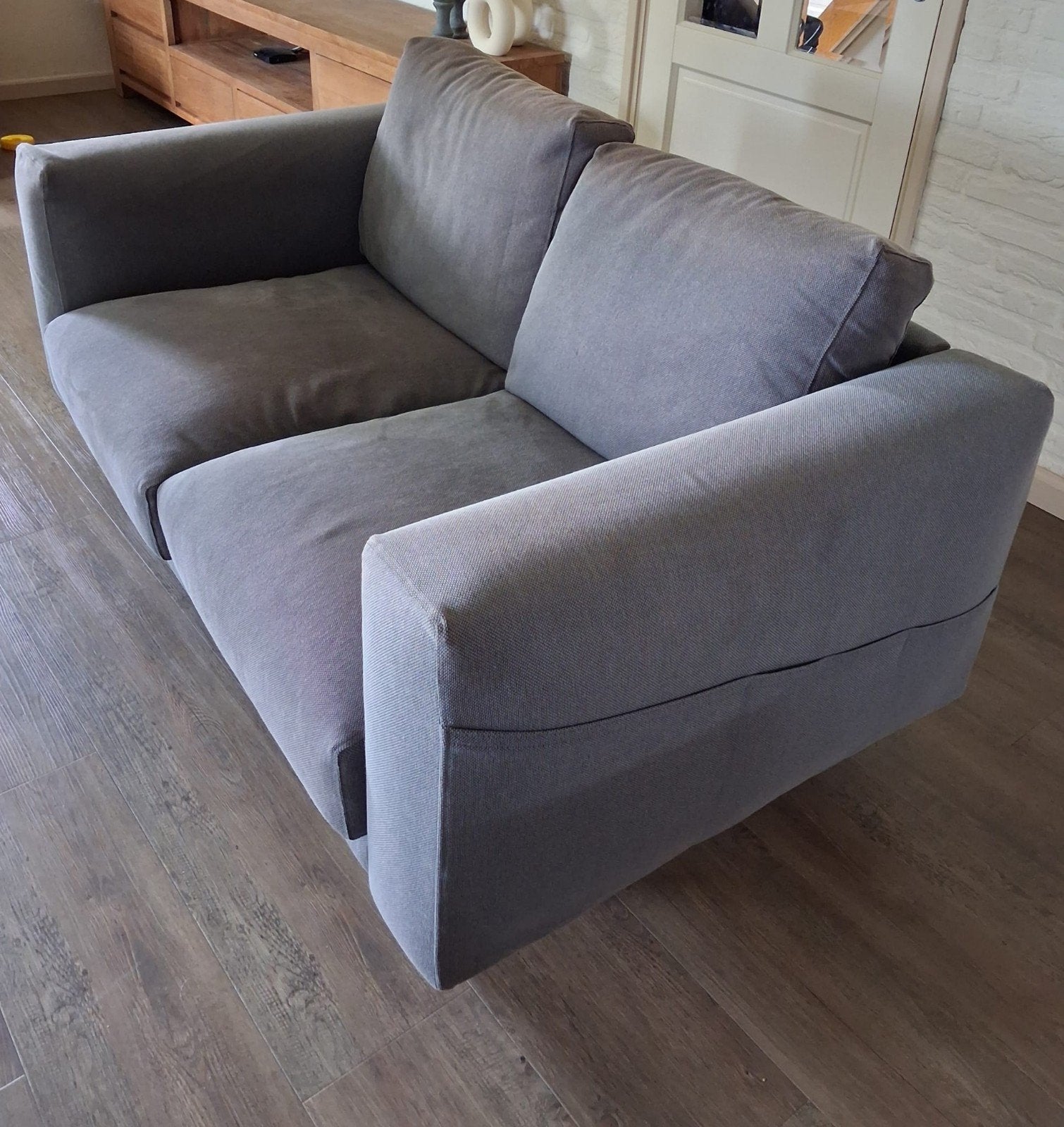 Grijze IKEA Norsborg 2-zitsbank, Huis en Inrichting, Ophalen, Gebruikt, 150 tot 200 cm, Tweepersoons