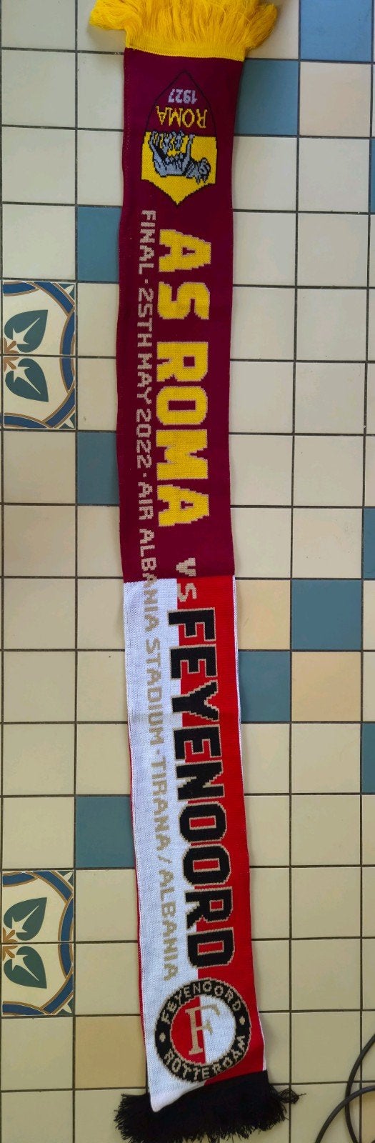 Feyenoord - AS Roma Sjaal Conference League Finale 2022, Ophalen of Verzenden, Zo goed als nieuw, Overige maten, Sjaal