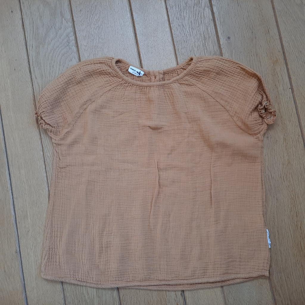 MAED for Mini bloes kiel shirt camale bruin maat 122/128, Kinderen en Baby's, Meisje, Ophalen of Verzenden, Zo goed als nieuw
