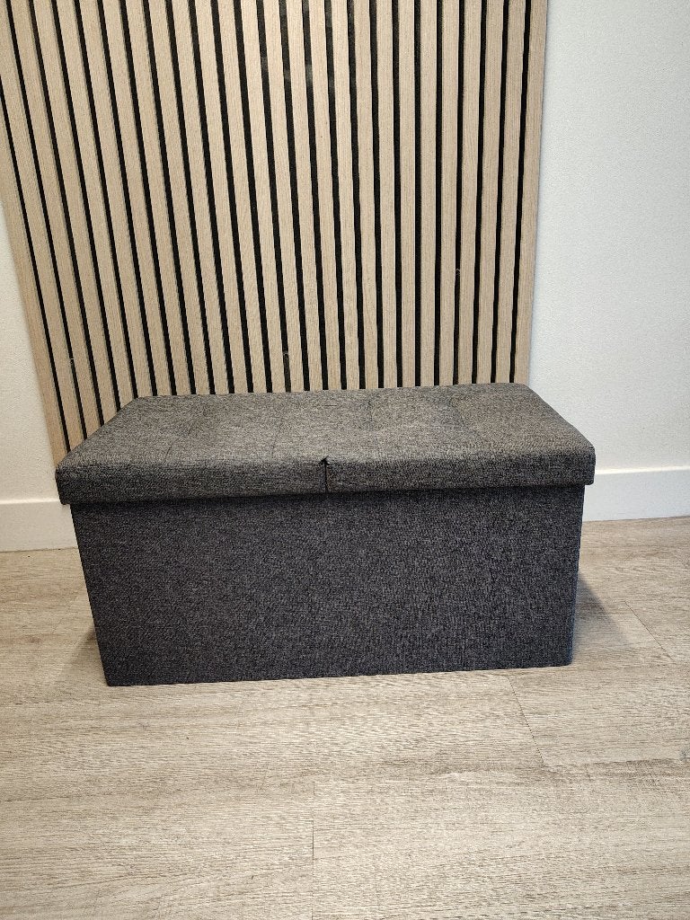 Grey Storage Bench with Lid, Ophalen, Overige materialen, Minder dan 50 cm, Gebruikt