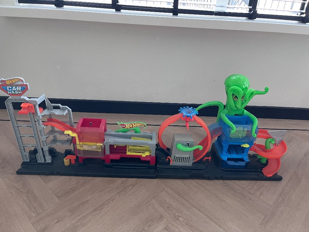 Hotweels racebaan Octopus, Ophalen, Racebaan, Zo goed als nieuw, Hot Wheels