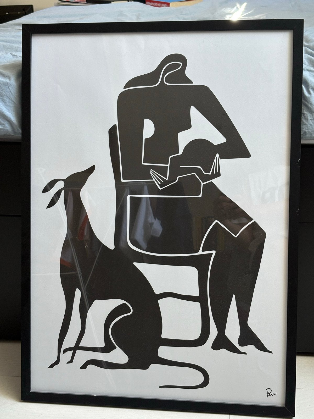 Piet Parra poster. Bella and the ball poster Black & white, Ophalen of Verzenden, Print, Print/reproductie, Ingelijst