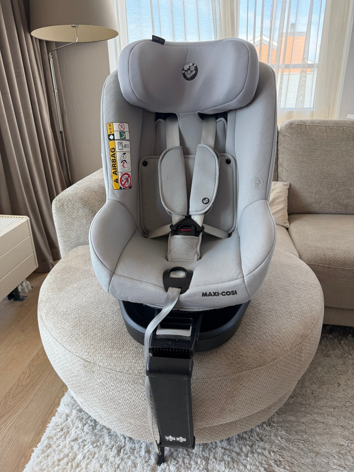 Maxi-Cosi Mica i-Size 360 autostoel – ISOFIX, Ophalen, Gebruikt, 0 t/m 18 kg, Slaapstand