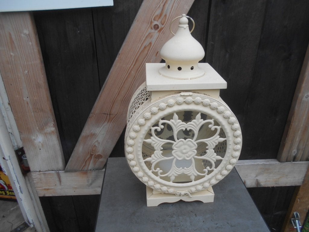 Brocant Windlicht, Huis en Inrichting, Ophalen of Verzenden, Zo goed als nieuw, Hout, 25 tot 50 cm