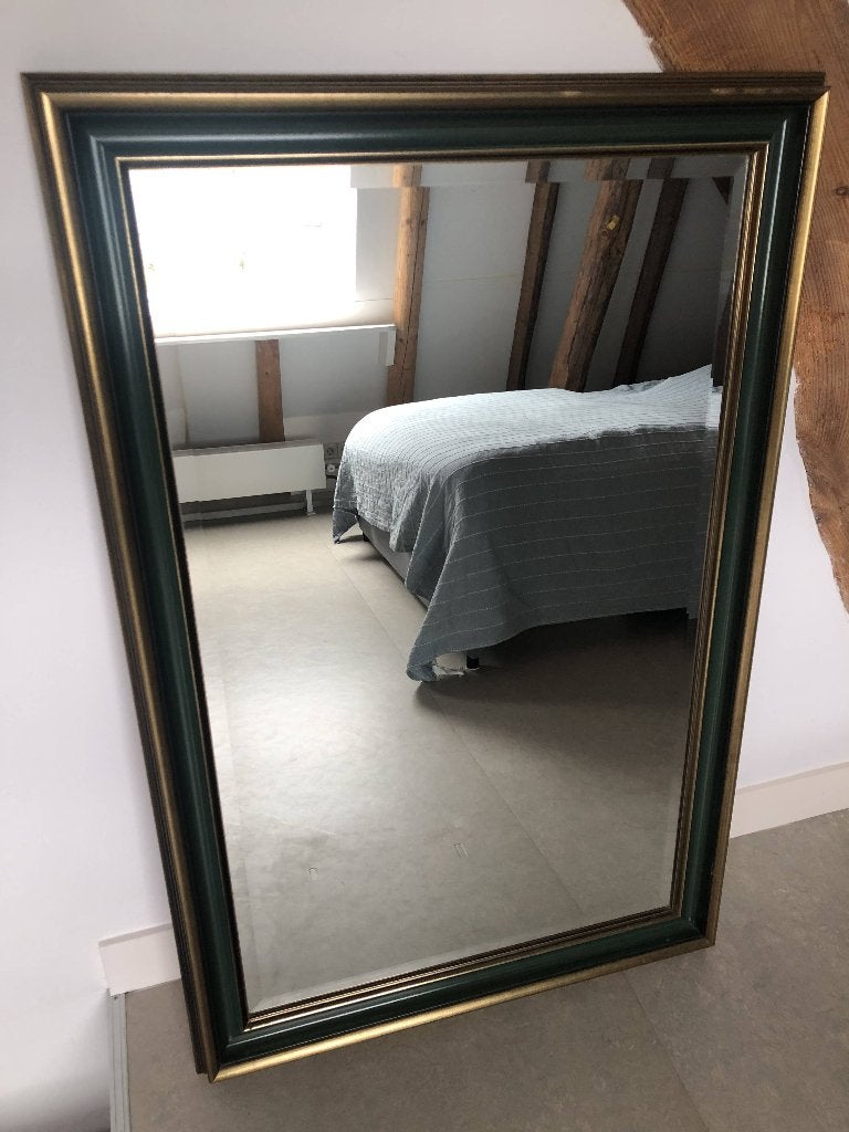 Grote houten spiegel, Huis en Inrichting, Ophalen, Gebruikt, 100 tot 150 cm, 75 tot 100 cm