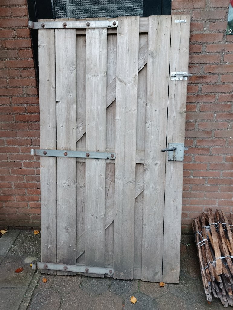 Houten poort, Ophalen, Gebruikt, Minder dan 100 cm, Draaipoort