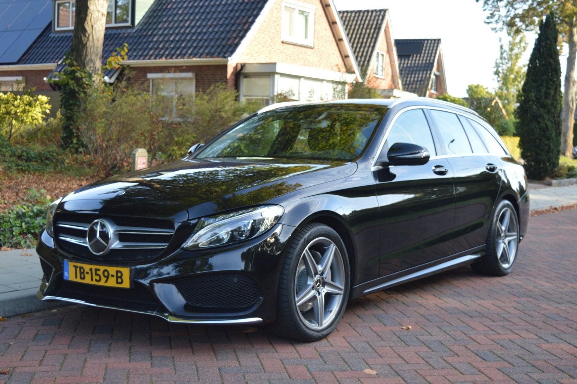 Mercedes-Benz C-klasse Estate 200 Prestige AMG-styling /navi, Automaat, Achterwielaandrijving, 4 cilinders, Zwart