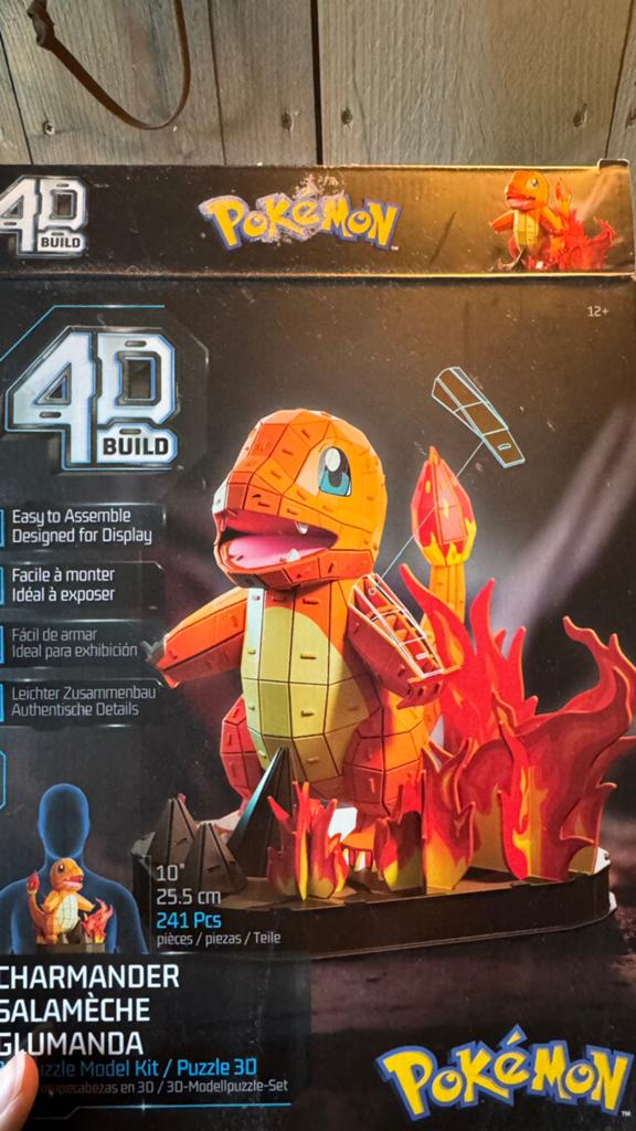 Pokémon Charmander 4D Build puzzel, Ophalen of Verzenden, 500 t/m 1500 stukjes, Zo goed als nieuw