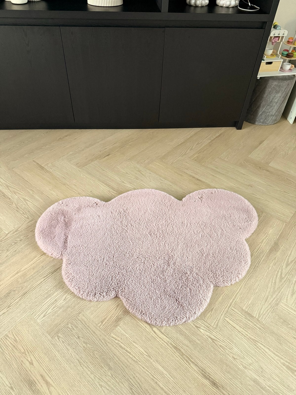Roze wolk vloerkleed voor kinderkamer, Ophalen, 50 tot 100 cm, Zo goed als nieuw, Roze