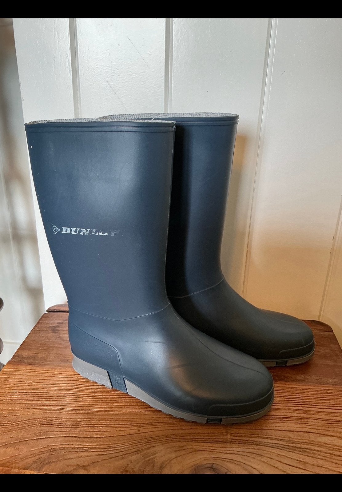 Donkerblauwe kaplaarzen, regenlaarzen mt 33. Dunlop laarzen., Ophalen of Verzenden, Zo goed als nieuw, Laarzen