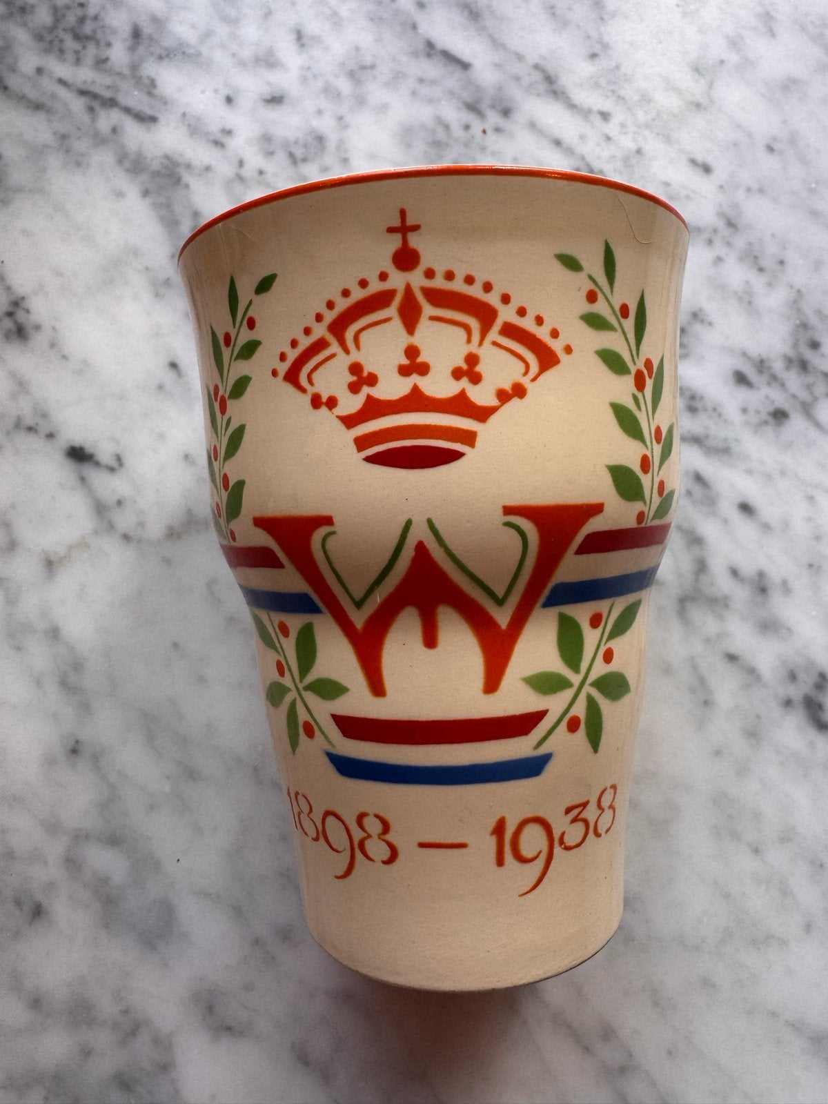 Vintage Mosa Maastricht Beker Wilhelmina Jubileum 1898-1938, Ophalen of Verzenden