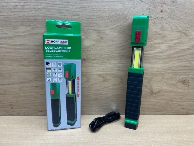 Looplamp telescopisch oplaadbaar 2000 mAmp., Eddiys, Espel, Nieuw, Info@eddiys.eu