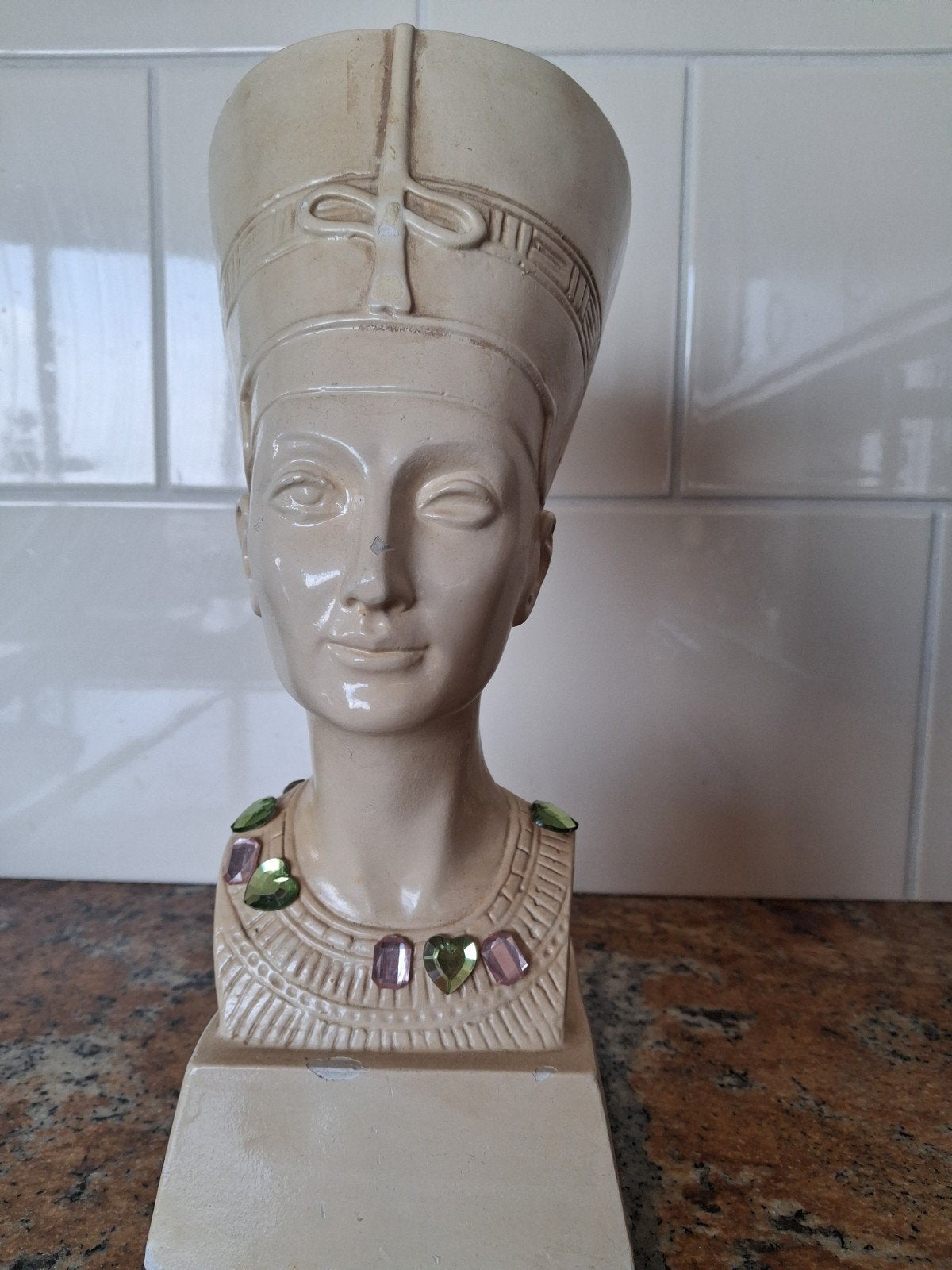 Buste Nefertiti - Egyptische Koningin, Antiek en Kunst, Kunst | Beelden en Houtsnijwerken, Buste, Gips, Vrouw, 20 - 50 cm, Afrika