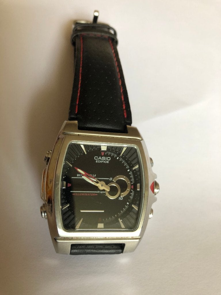 Casio Edifice horloge, Casio, Leer, Staal, Polshorloge