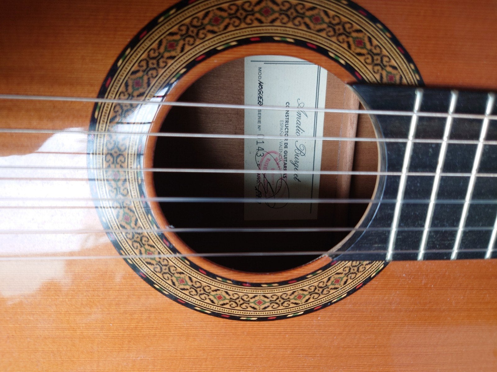 Amalio Burguet Klassieke Gitaar - Zo goed als nieuw, Ophalen, Zo goed als nieuw, Klassieke of Spaanse gitaar