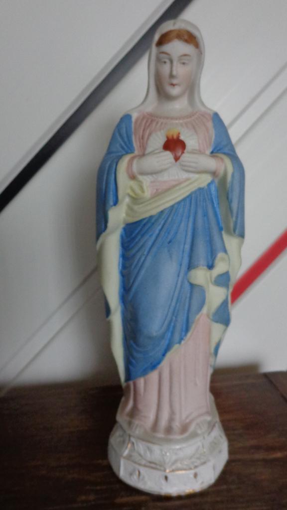 Antiek beeldje Maria Heilig Hart, Antiek en Kunst, Ophalen