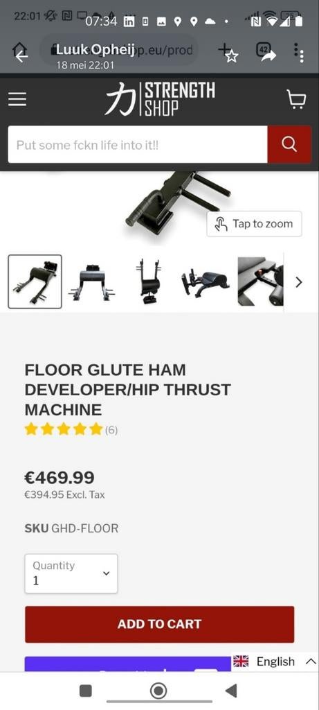 GHD/Hip thrust, Ophalen of Verzenden