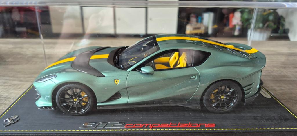 BBR Ferrari 812 Competizione Verde Medio 1:18 I NIEUW #4/10, Hobby en Vrije tijd, Modelauto's | 1:18, Ophalen of Verzenden, Nieuw