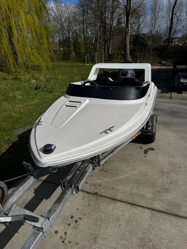 Beekman Sprinter met Yamaha 9.9 pk High Thrust + trailer, Watersport en Boten, Ophalen, Gebruikt, Minder dan 70 pk, 3 tot 6 meter