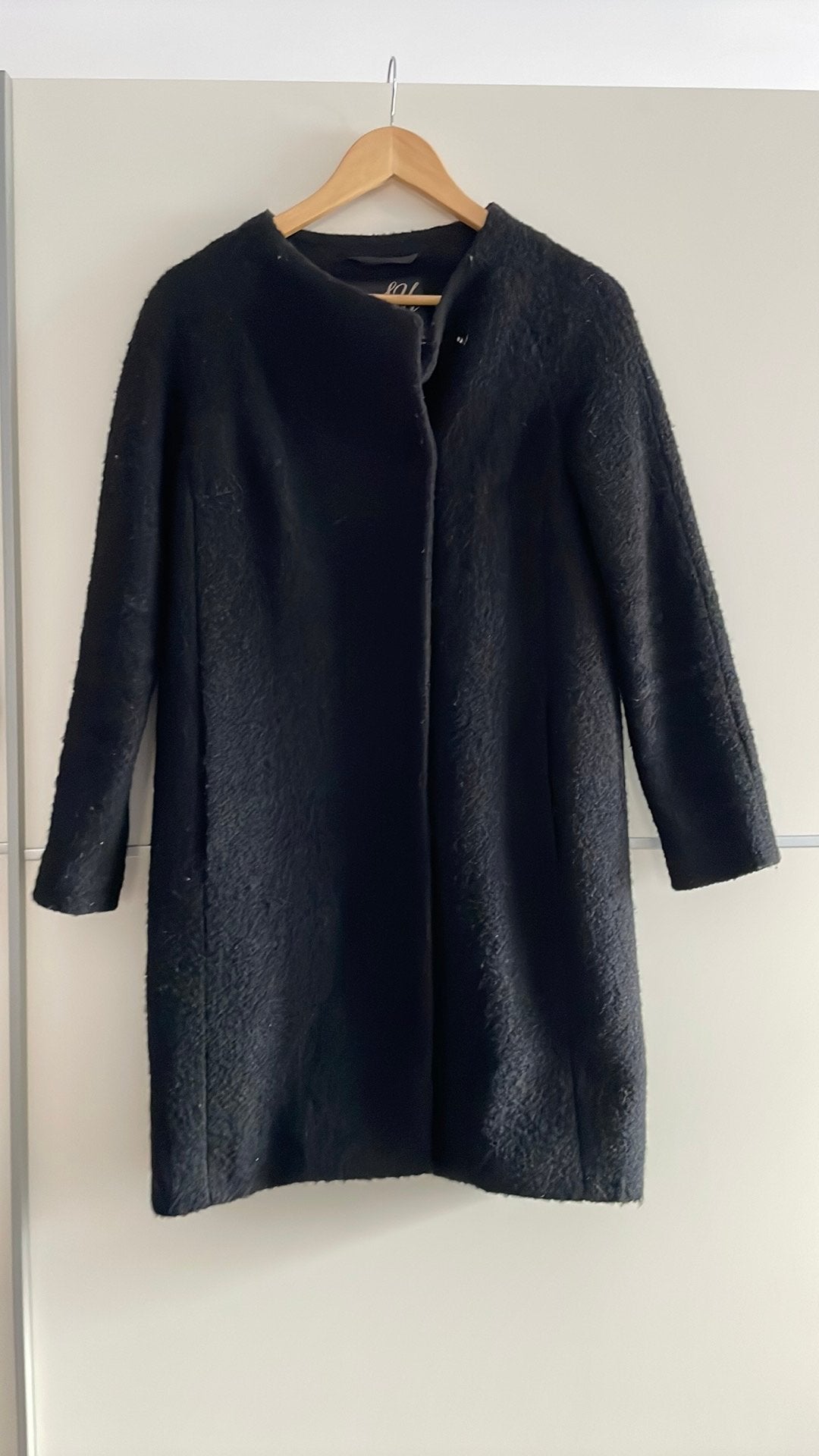 Nieuwe zwarte wollen  jas mt XS, Ophalen of Verzenden, Zo goed als nieuw, Maat 34 (XS) of kleiner, Zwart