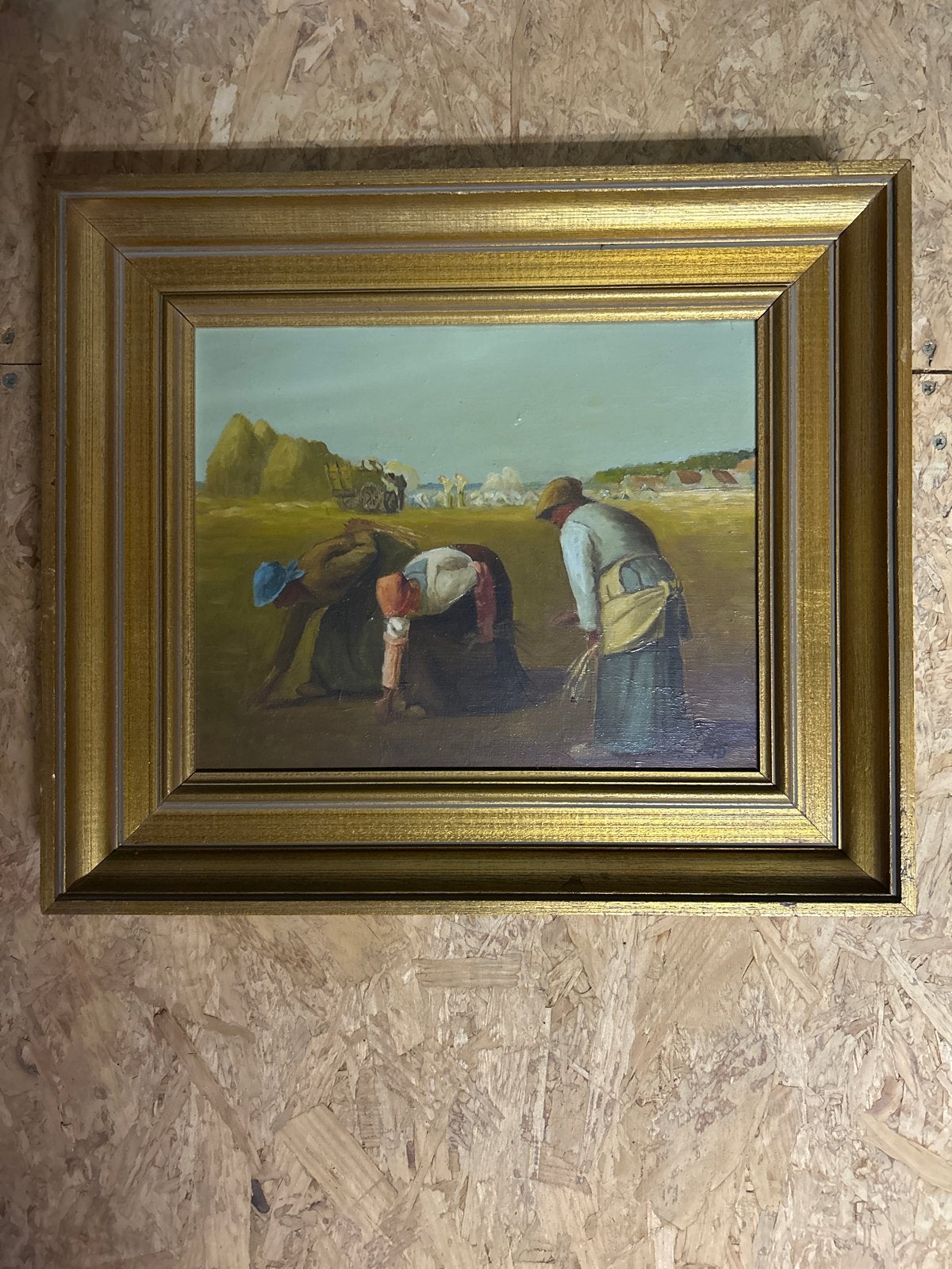 Klassiek schilderij: Boeren op het land, Ophalen, Doek, Portret of Personen, Olieverf