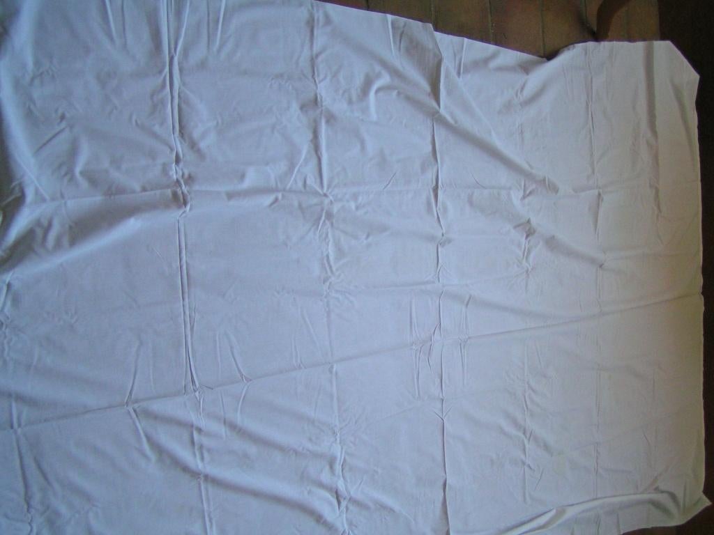 wit katoenen laken nr YY 237, Gebruikt, Eenpersoons, Verzenden, Wit