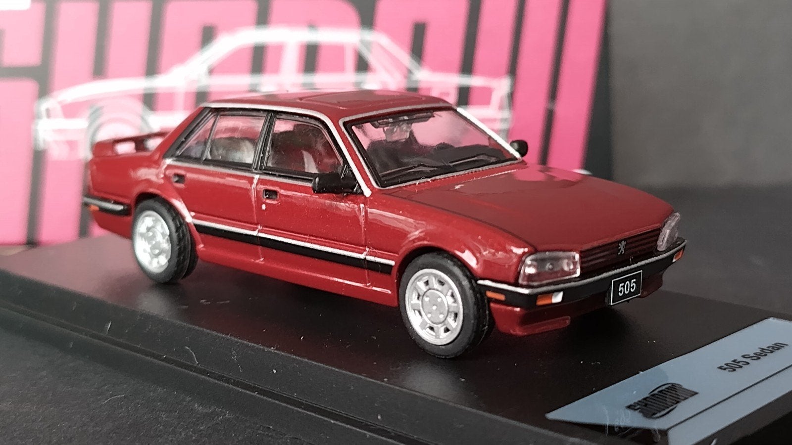 Peugeot 505 Turbo rouge 1:64 Shadow Pol, Hobby en Vrije tijd, Auto, Verzenden, ., Nieuw