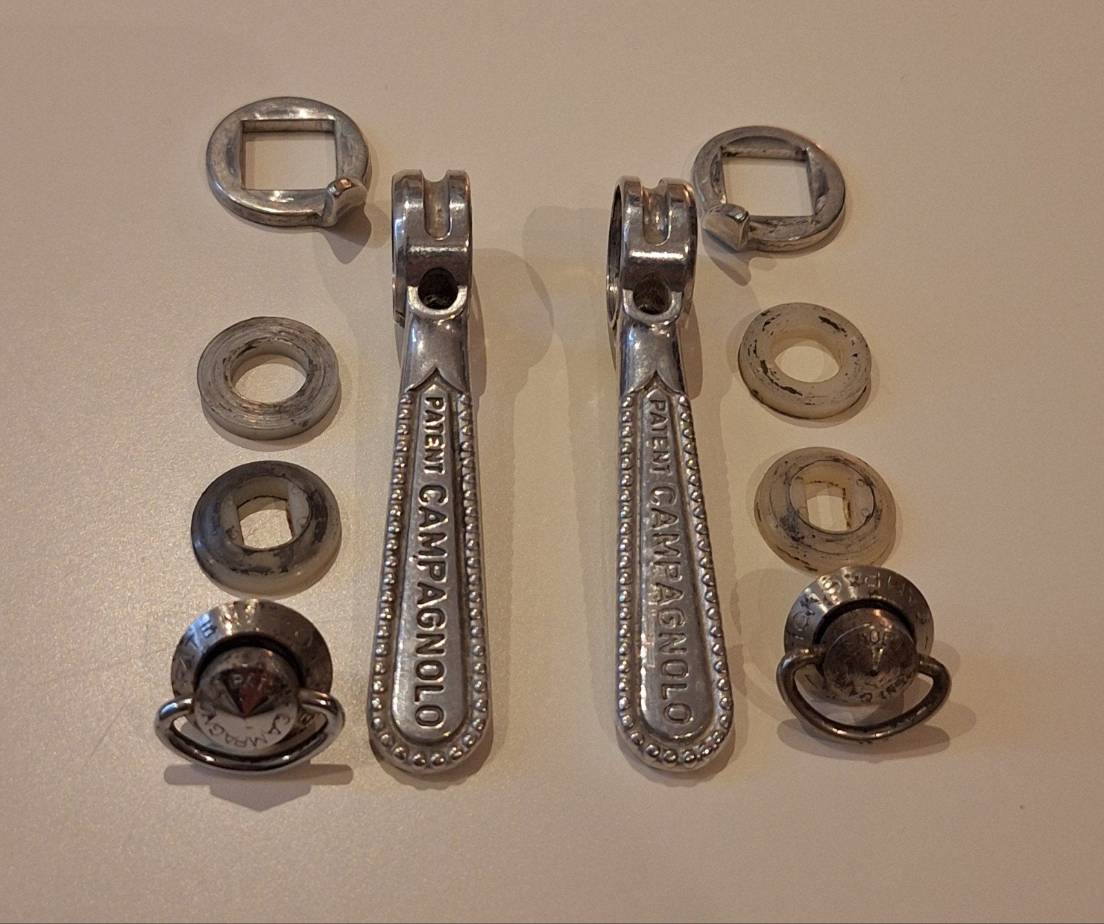 vintage campagnolo super record shifters keurige staat, Ophalen of Verzenden, Zo goed als nieuw, Overige typen