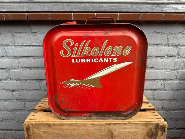 Vintage Silkolene Lubricants Olieblik - Robbican, Ophalen of Verzenden
