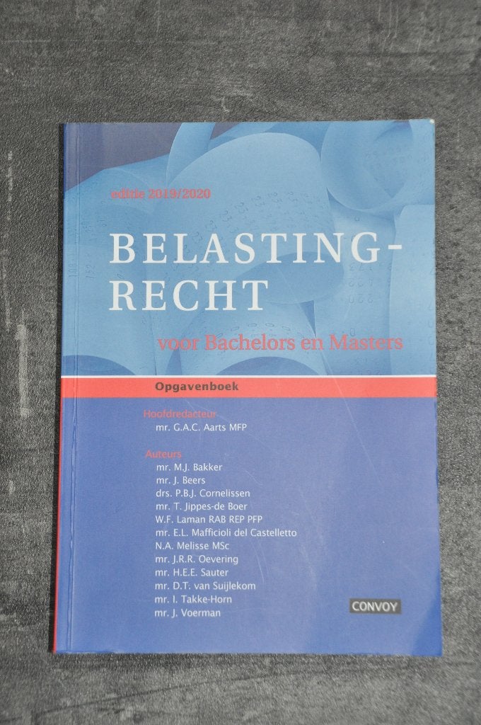 Belastingrecht voor Bachelors en Masters. Opgavenboek, Zo goed als nieuw, Mr. G.A.C. Aarts MFP, Beta, HBO