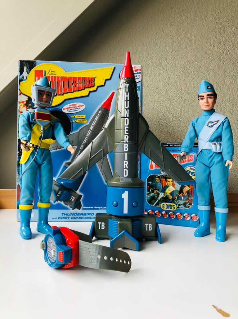 Thunderbirds speelset met figuren en DVD's, Ophalen of Verzenden, Zo goed als nieuw