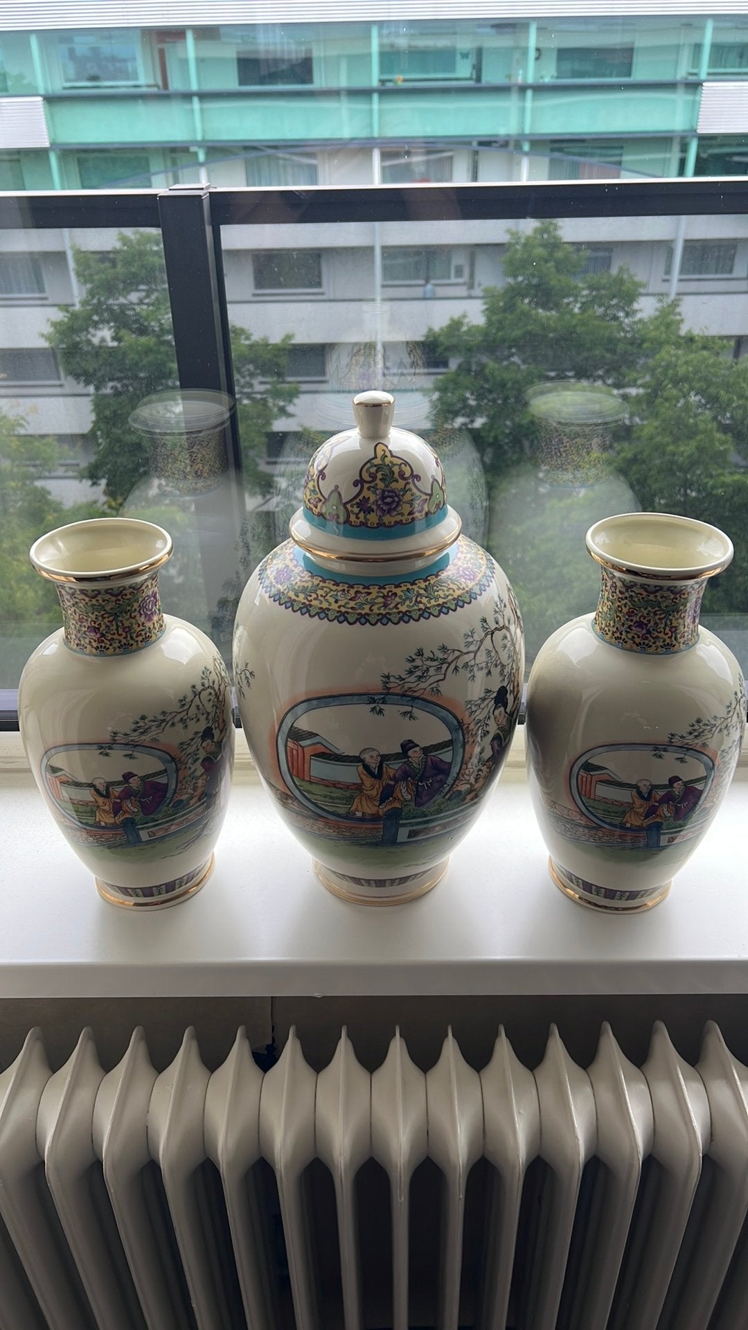 Drie delige chineese vazenset, Antiek en Kunst, Ophalen