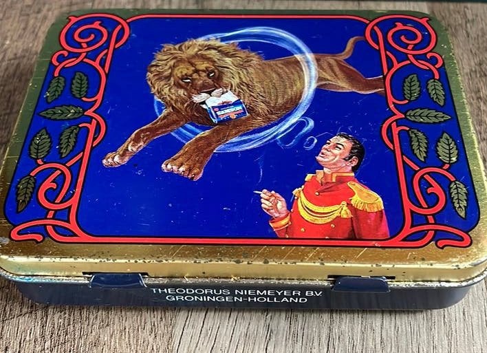 Vintage Samson Special tabaksblikje jaren ‘70, Verzamelen, Blikken, Gebruikt, Overige, Verzenden