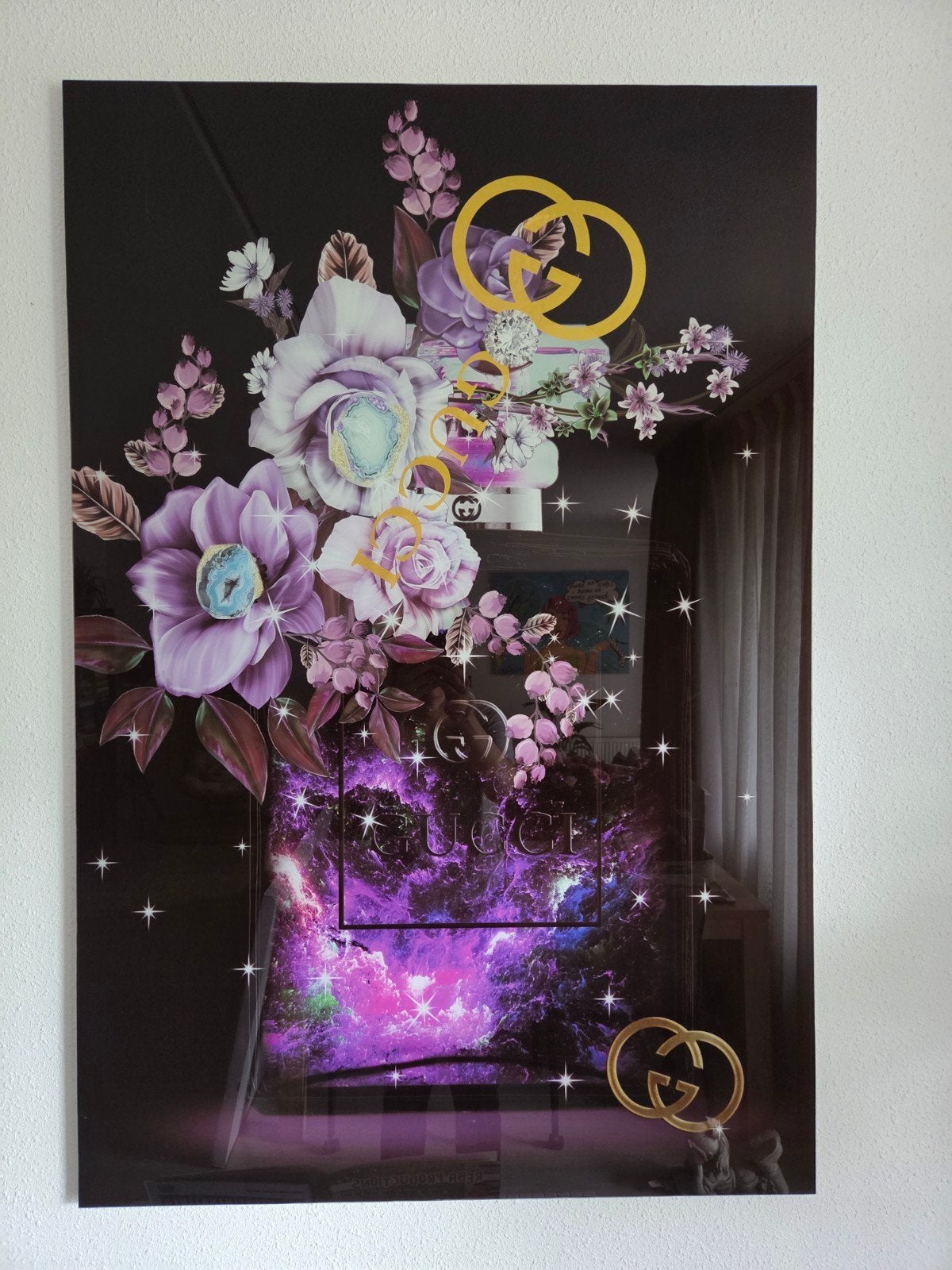 Glasschilderij 80 ×120, Ophalen, Zo goed als nieuw, Schilderij, 75 cm of meer