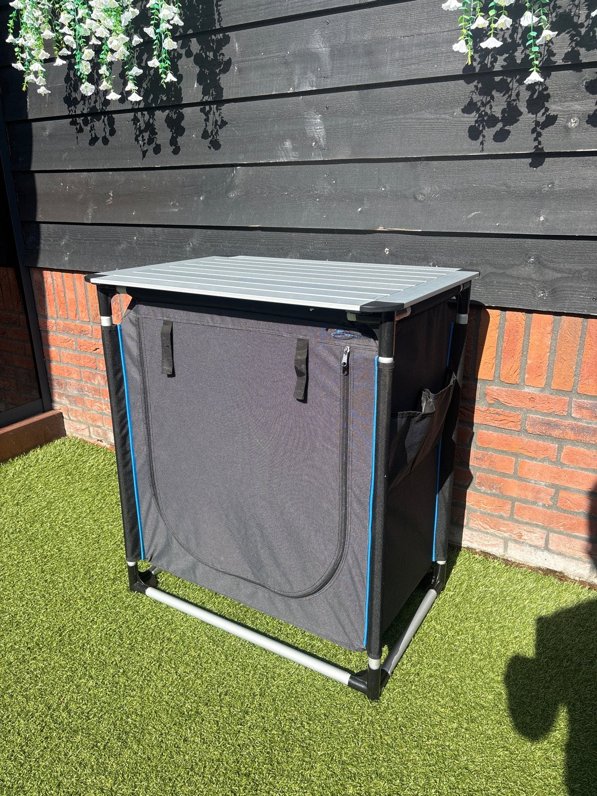 Opvouwbare campingkast met aluminium blad Bardani, Caravans en Kamperen, Ophalen, Gebruikt
