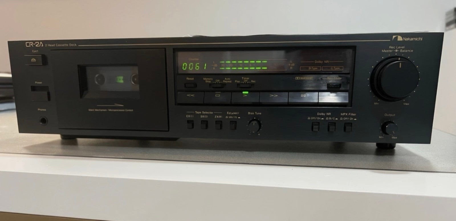 Nakamichi CR-2A Cassettedeck - Uitstekende Staat, Audio, Tv en Foto, Ophalen of Verzenden, Enkel, Overige merken, Tiptoetsen