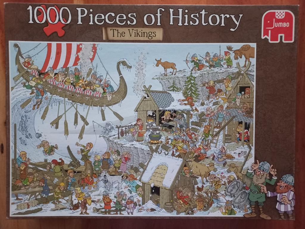 Jumbo Pieces of History - The Vikings, Hobby en Vrije tijd, Denksport en Puzzels, Ophalen of Verzenden, 500 t/m 1500 stukjes, Zo goed als nieuw
