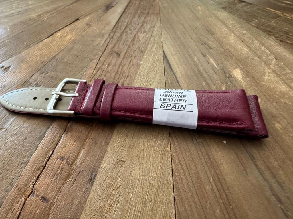 Nagata Lederen Horlogebanden Bordeaux Rood/Bruin, Ophalen of Verzenden, Nieuw
