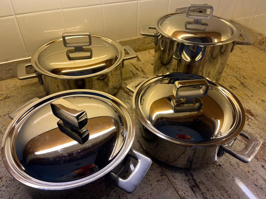 Prachtige 4-delige Le Cordon Bleu Pannenset (RVS), Ophalen, Rvs, Pannenset